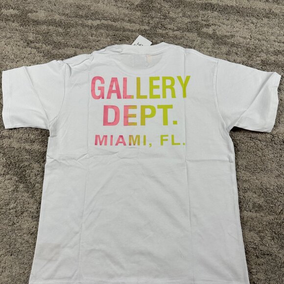Gallery Dept White Paint Splatter Distressed Tee Mens Large - Picture 3 of 3